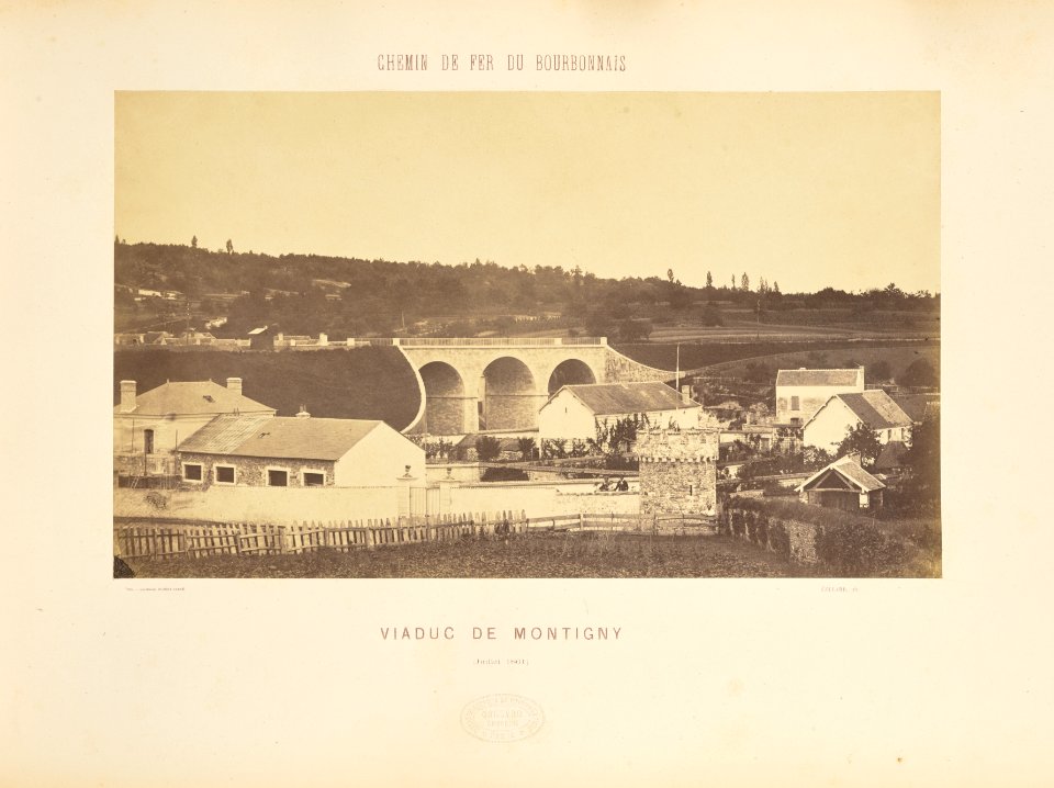 Chemin de Fer du Bourbonnais. Moret-Nevers-Vichy. 1860 - 1863. - 02 - Viaduc de Montigny