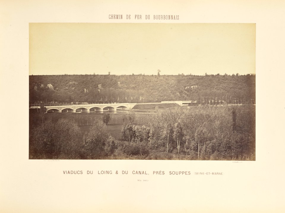 Chemin de Fer du Bourbonnais. Moret-Nevers-Vichy. 1860 - 1863. - 04 - Viaducs du Loing & du Canal, près Souppes (Seine-et-Marne)
