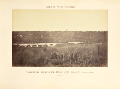 Chemin de Fer du Bourbonnais. Moret-Nevers-Vichy. 1860 - 1863. - 04 - Viaducs du Loing & du Canal, près Souppes (Seine-et-Marne)