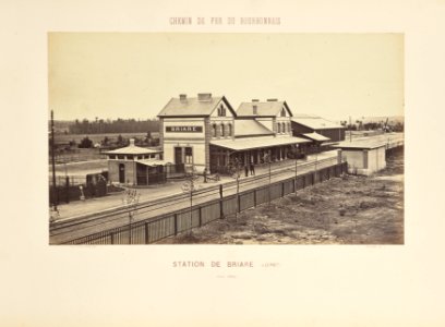 Chemin de Fer du Bourbonnais. Moret-Nevers-Vichy. 1860 - 1863. - 14 - Station de Briare (Loiret)
