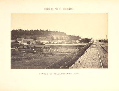 Chemin de Fer du Bourbonnais. Moret-Nevers-Vichy. 1860 - 1863. - 18 - Station de Neuvy-sur-Loire (Nièvre)