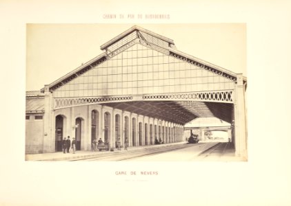 Chemin de Fer du Bourbonnais. Moret-Nevers-Vichy. 1860 - 1863. - 26 - Gare de Nevers, (Halle des Voyageurs)