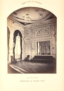 Chemin de Fer du Bourbonnais. Moret-Nevers-Vichy. 1860 - 1863. - 38 - Gare de Vichy, Intérieur du salon d'Été