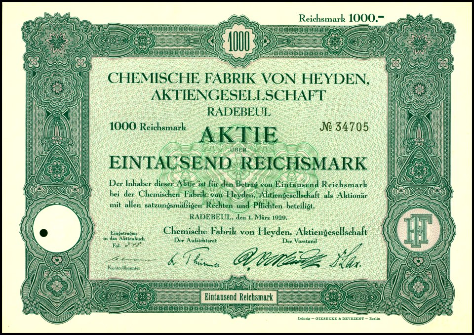 Chemische Fabrik von Heyden 1929