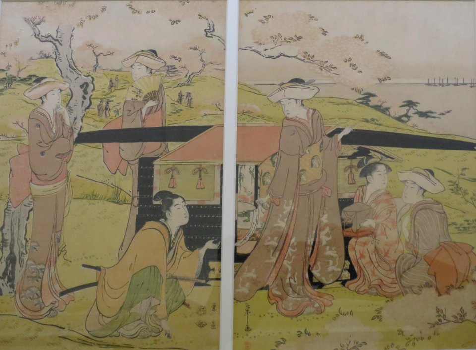 Cherry Blossom Viewing at Goten'yama by Chōbunsai Eishi