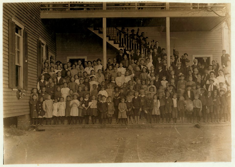 Cherryville Graded School, Cherryville, N.C. These are all the children in town who attend school. 2,000 population. One-third of these raised their hands when asked, 'How many have worked LOC nclc.01403