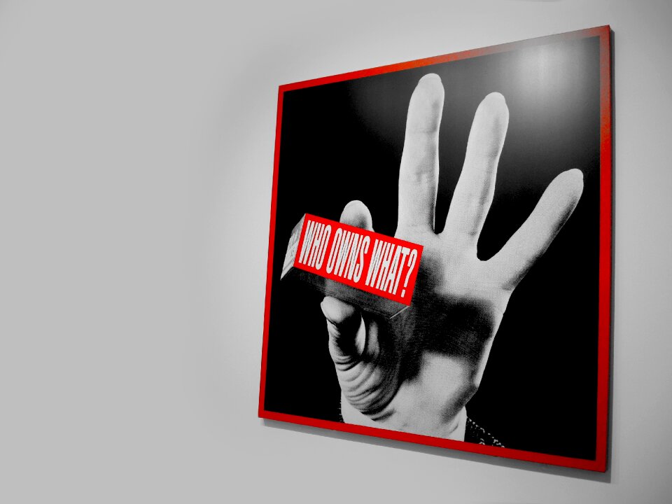 Hand artwork hung up