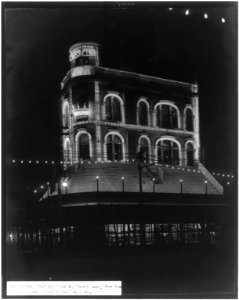 Chess Club illuminated. Canal Street, New Orleans, La. LCCN2005685064