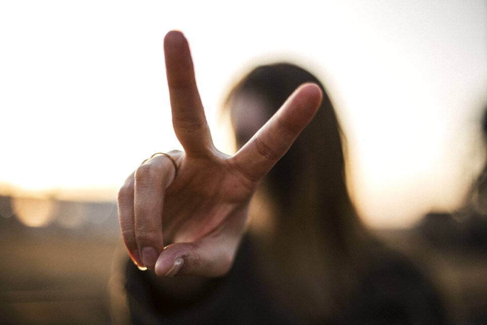 Woman fingers hands