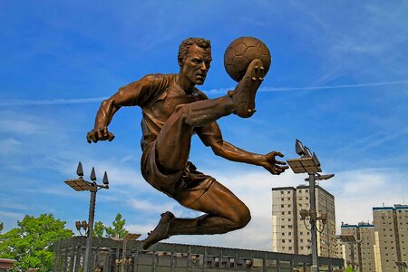 Statue outdoors soccer