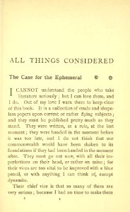 Chesterton - All Things Considered, p. 001