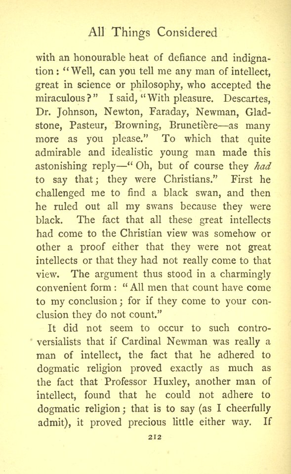 Chesterton - All Things Considered, p. 212