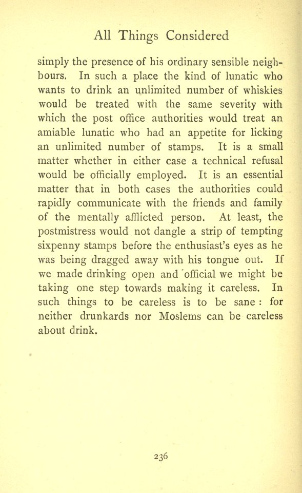 Chesterton - All Things Considered, p. 236