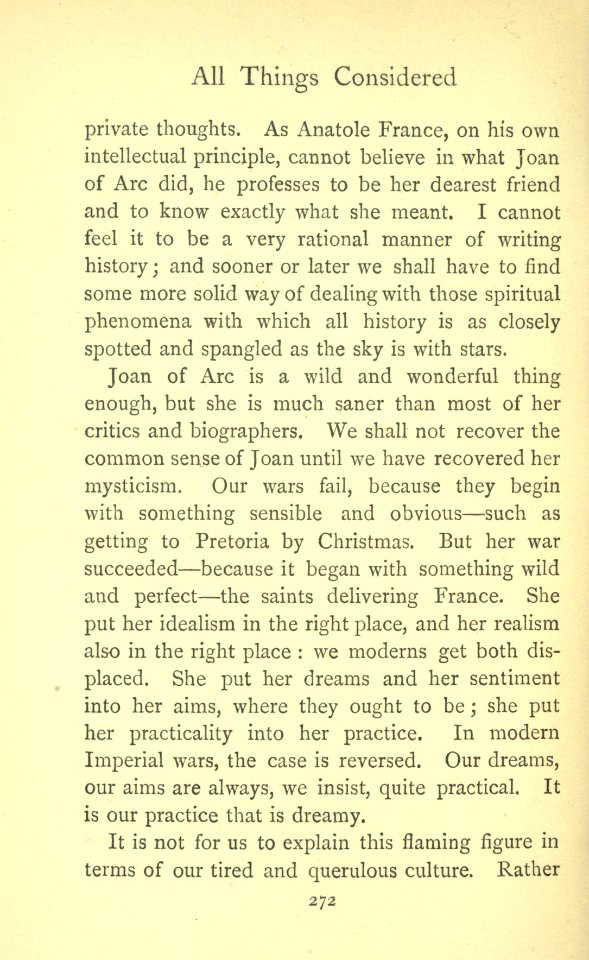 Chesterton - All Things Considered, p. 272