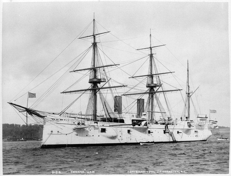 Chicago (protected). Port bow, 1891 - NARA - 512893
