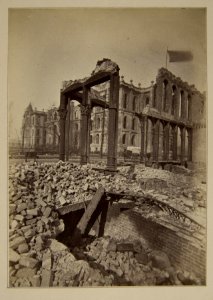 Chicago Fire of 1871, Court House Through Ruins of Fifth National Bank (NBY 1392)
