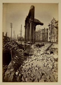 Chicago Fire of 1871, Court House Through Ruins of Fifth National Bank (NBY 1364)