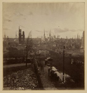 Chicago Fire of 1871, From Court House North (NBY 1347)