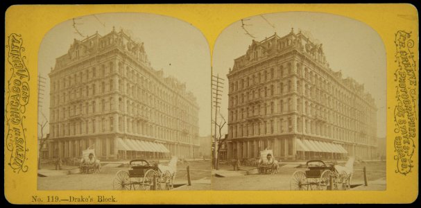 Chicago and Vicinity. New Series, 1871, No. 119. Drake's Block (NBY 6916)