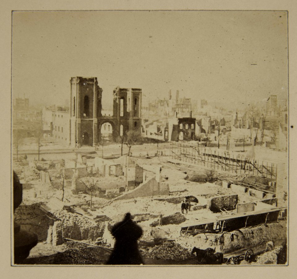 Chicago Fire of 1871, From Michigan Ave. Hotel North (NBY 1432)