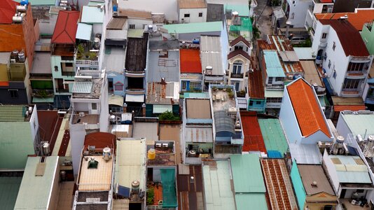 The city saigon high angle photo