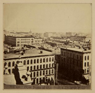Chicago pre-fire, From Dome of Court House Southeast (NBY 1451)
