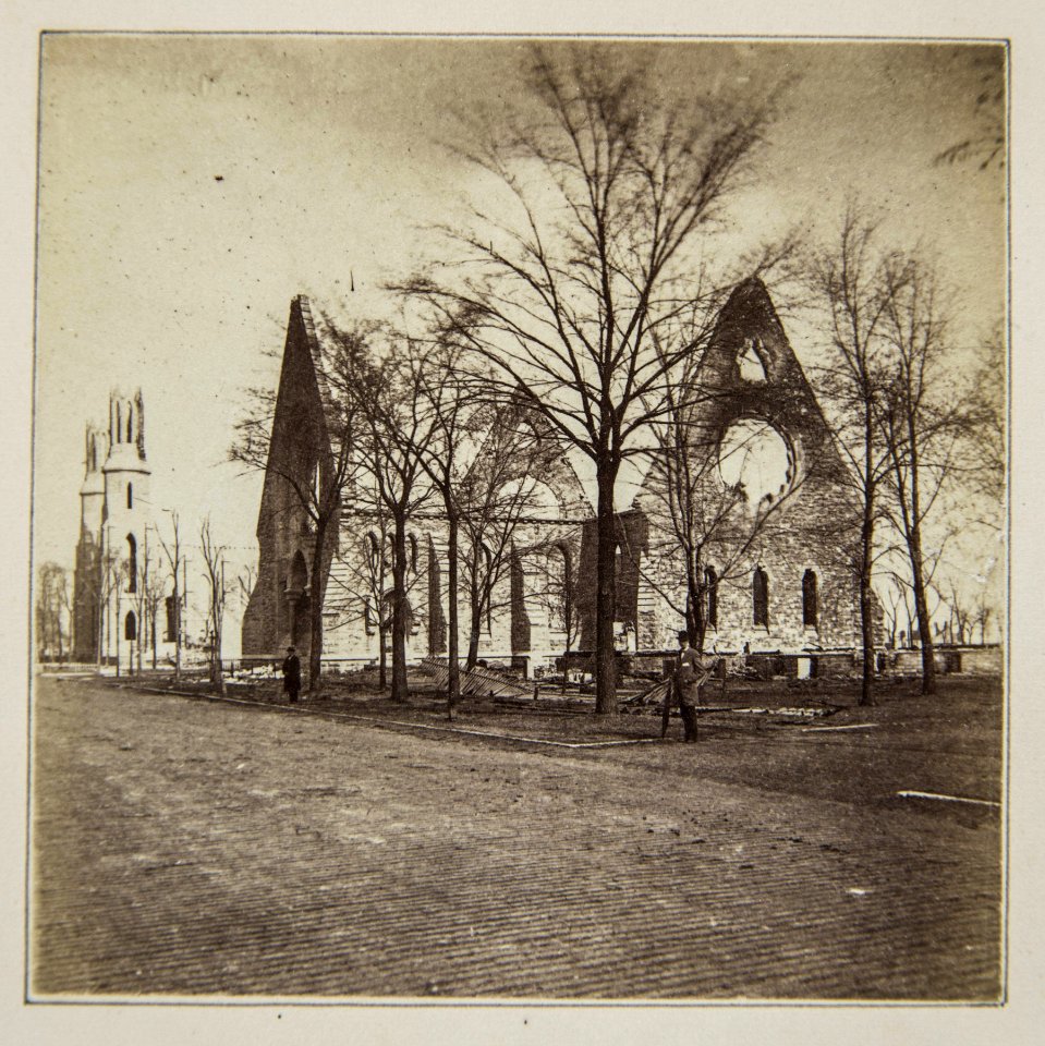 Chicago Fire of 1871, N.E. and Unity Churches (NBY 1712)