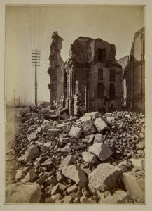 Chicago Fire of 1871, Corner of Washington and LaSalle Sts. (NBY 1646)