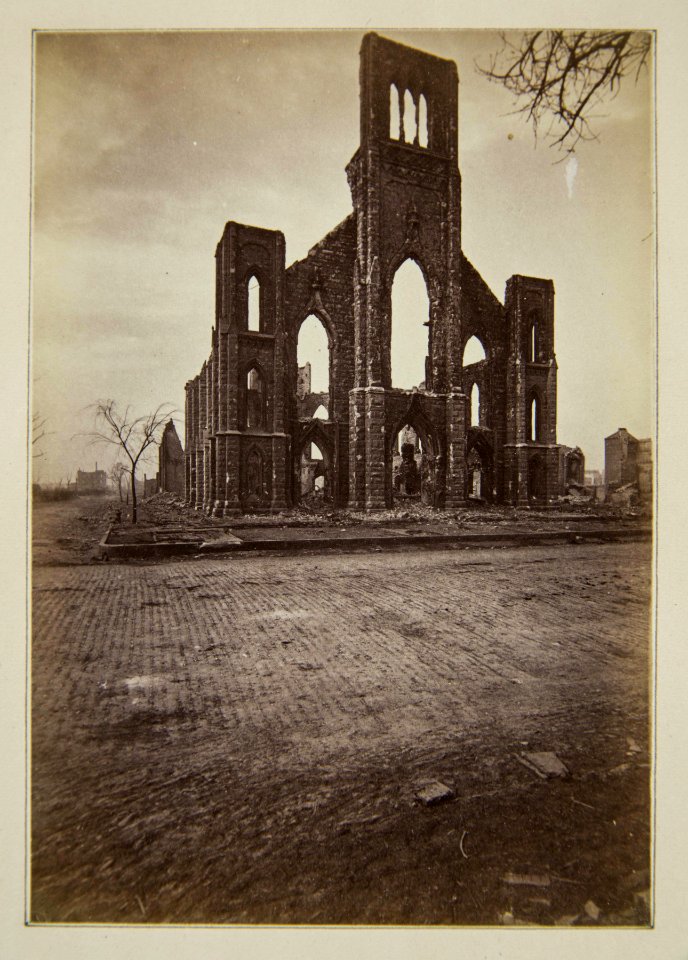 Chicago Fire of 1871, St. Paul's Church Wabash Ave. (NBY 1705)