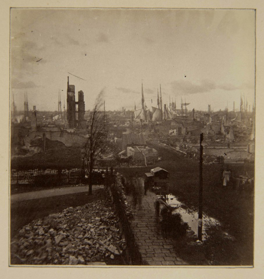 Chicago Fire of 1871, From Court House Northeast (NBY 1353)