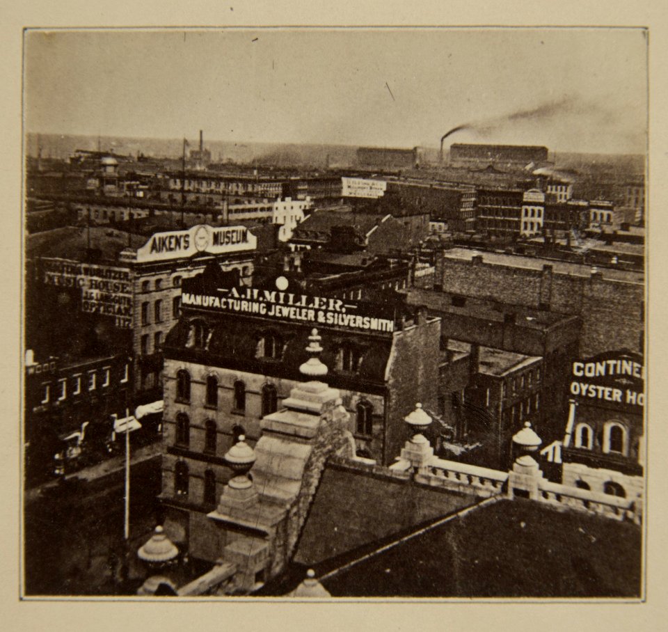 Chicago pre-fire, From Dome of Court House East (NBY 1554)