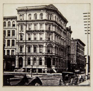 Chicago pre-fire, First National Bank corner of State and Washington Sts. (NBY 1316)