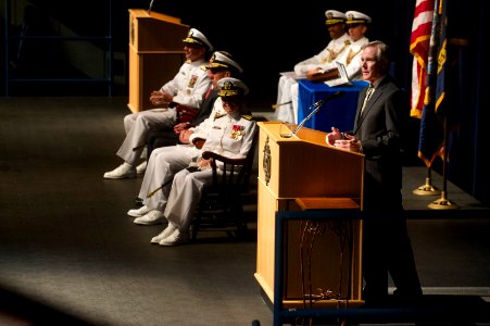 Chief of Naval Operations (CNO) Adm. Jonathan Greenert is relieved by Adm. John Richardson. (21651925775)