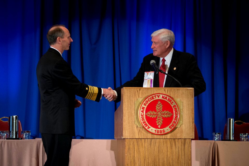 Chief of Naval Operations speaks to members of the American Society of Naval Engineers 130221-N-WL435-248