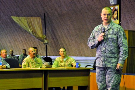 Chief Master Sergeant of the Air Force James A. Roy visits the 438th Air Wing (4737613179)