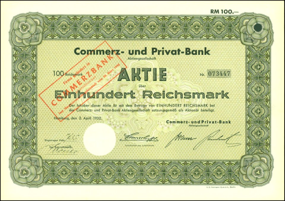 Commerz- und Privat-Bank AG 1932