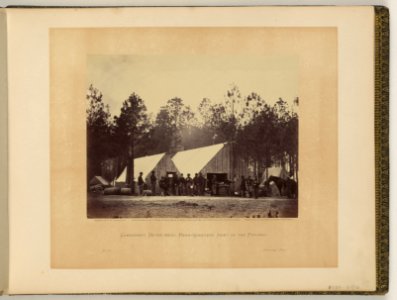 Commissary Department, Head-quarters, Army of the Potomac - negative by T.H. O'Sullivan, positive by A. Gardner. LCCN2007682520