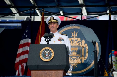 Chief of Naval Operations U.S. Navy Adm. Jonathan W. Greenert speaks to the U.S. Naval Academy class of 2013 during its graduation and commissioning ceremony May 24, 2013, in Annapolis, Md 130524-N-WL435-530