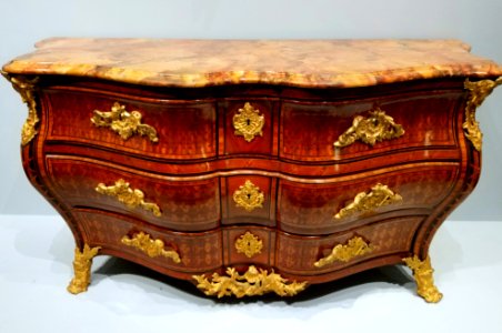 Commode by Gilles Joubert, France, c. 1735, oak and walnut, veneered with tulipwood, ebony, holly, other woods, gilt bronze, imitation marble - Museum of Fine Arts, Boston - 20180922 164303 photo