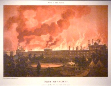 Commune de Paris 24 mai incendie des Tuileries