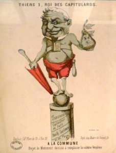 Commune de Paris caricature de Thiers
