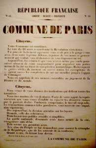 Commune de Paris Proclamation du 29 mars 1871
