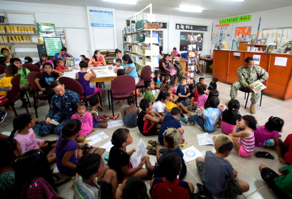 Community relations event for children at Pohnpei Library 150623-N-MK341-058