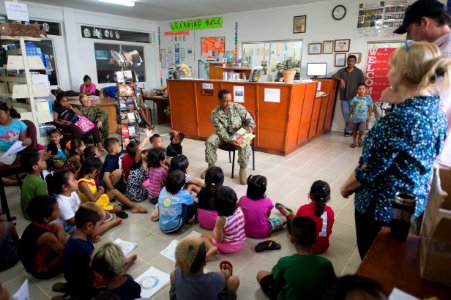 Community relations event for children at Pohnpei Library 150623-N-MK341-051