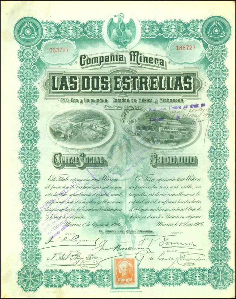 Comp. Minera Las Dos Estrellas 1906