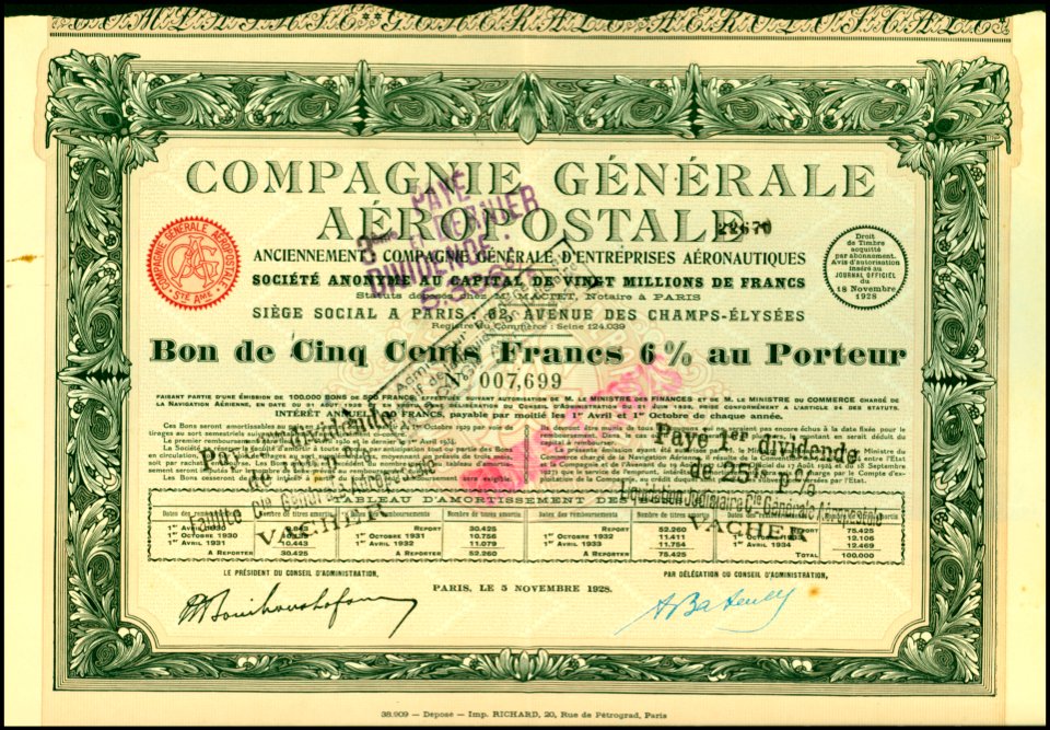 Comp. Generale Aeropostale 1928