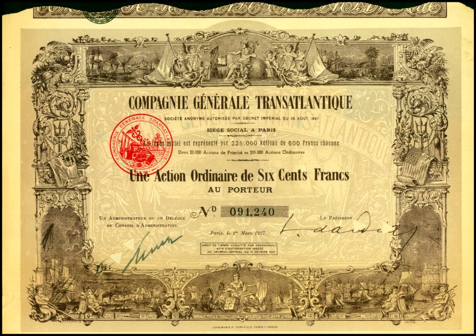 Comp. Générale Transatlantique 1927
