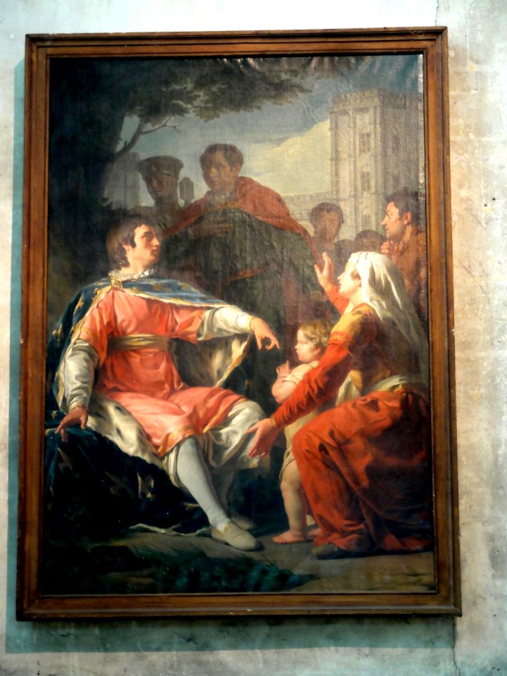 Compiègne (60), église St-Jacques, St-Louis rendant la justice à Vincennes