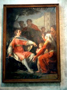 Compiègne (60), église St-Jacques, St-Louis rendant la justice à Vincennes