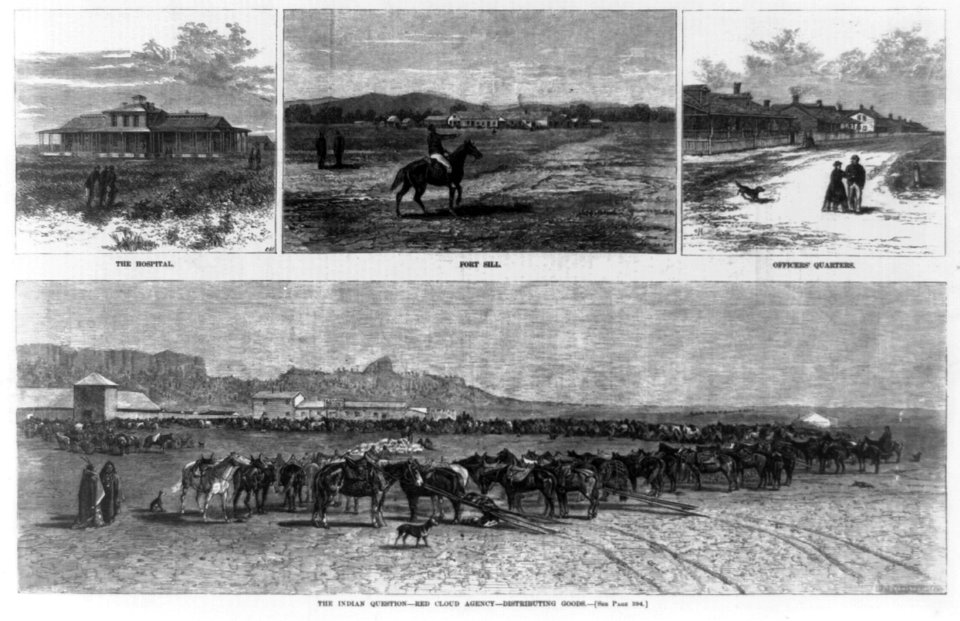 Composite of four scenes related to Indian relations with the U.S. government LCCN93514542